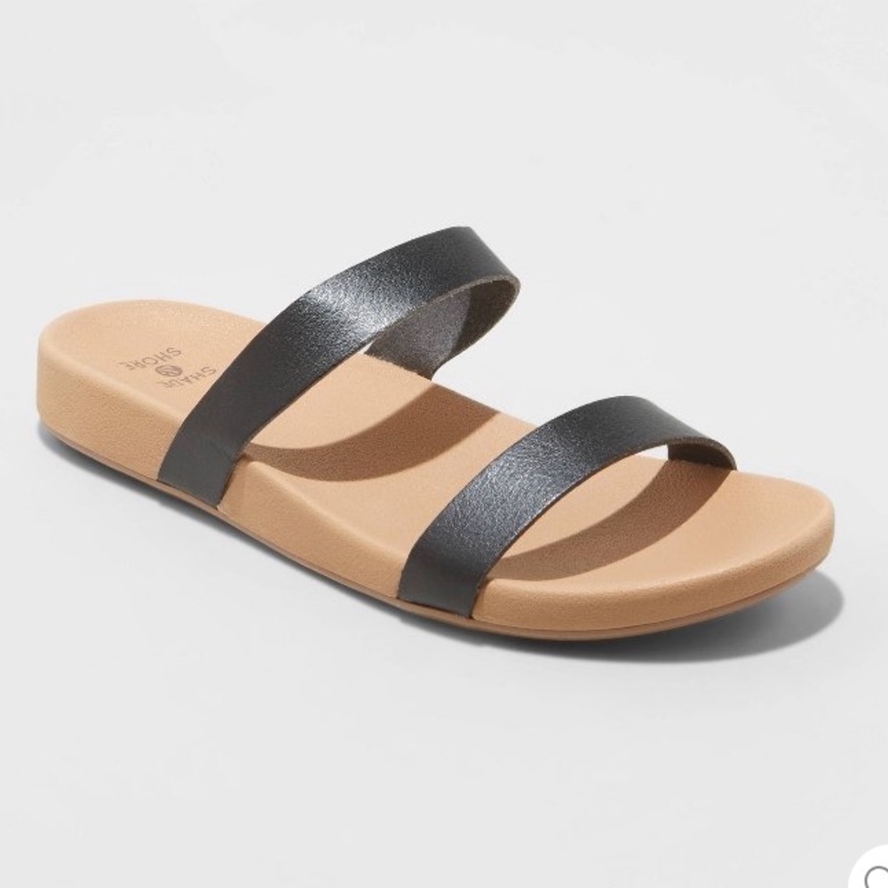 Shade & Shore Dani Two Band Slide Sandals